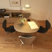 FRITZ HANSEN（フリッツ・ハンセン） / TABLE SERIES（テーブルシリーズ）A603 / スーパー円テーブル / グレー / クローム脚【組立無料】