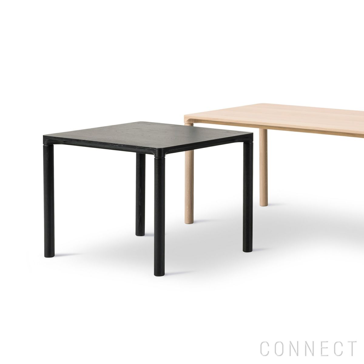 FREDERICIA（フレデリシア） / Piloti Wood Coffee Table（ピロッティウッドコーヒーテーブル） / Model 6705 / オーク材・ラッカー仕上げ / ブラック塗装 / 46.5×39