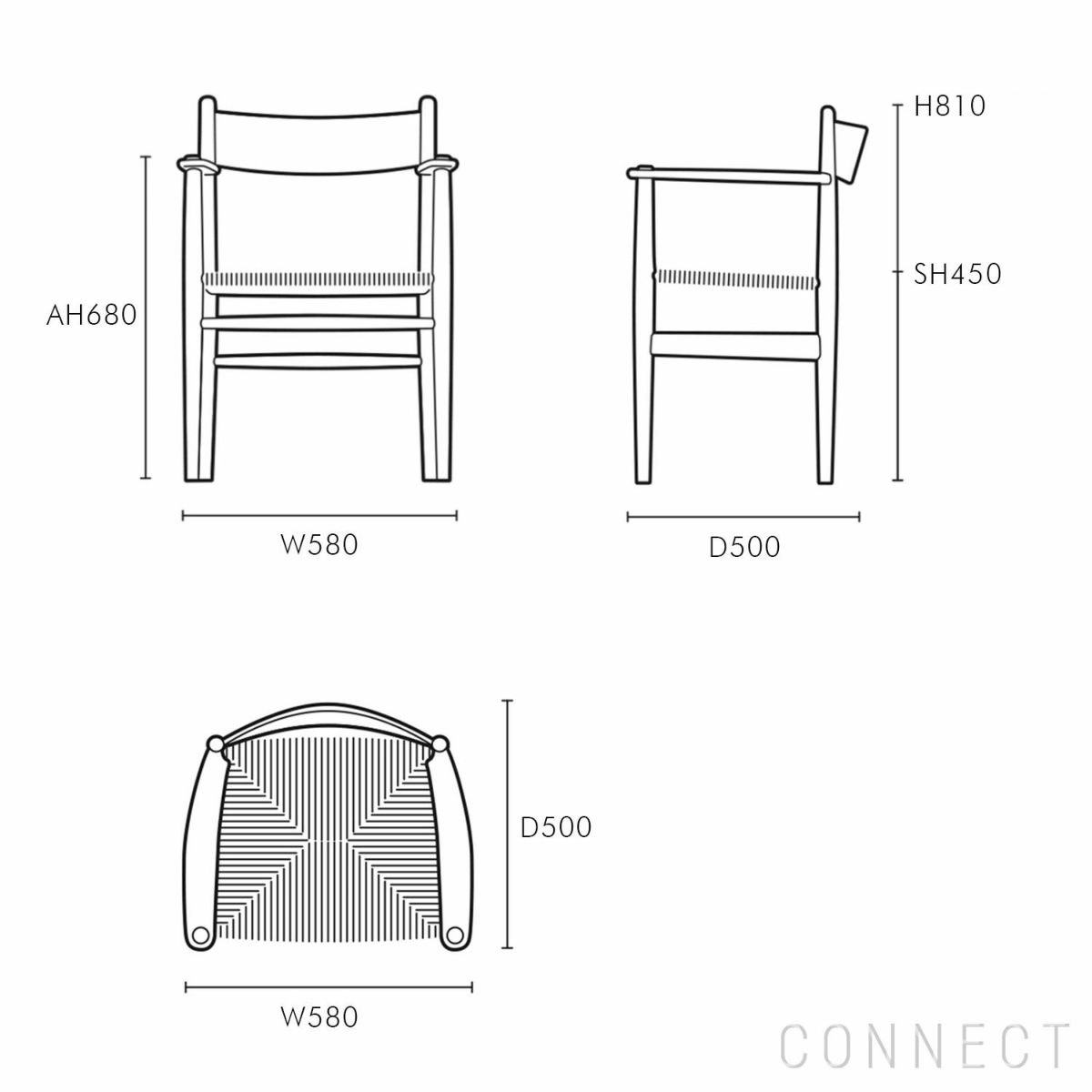 CARL HANSEN & SON （カール・ハンセン＆サン） / CH37 / オーク材・ホワイトオイル仕上げ / ダイニングチェア