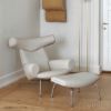 FREDERICIA（フレデリシア） / Wegner Ox Chair（ウェグナーオックスチェア） / Model 1000 / ステンレススチールベース / Clay 12（クレイ） ファブリックグループ2