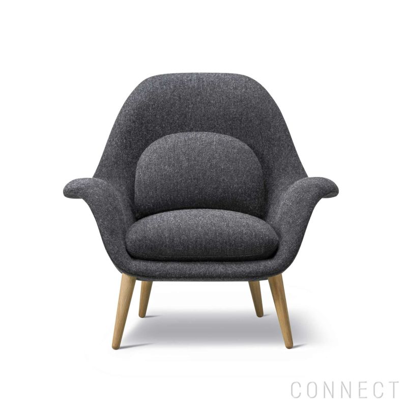 FREDERICIA（フレデリシア） / Swoon Lounge Petit Armchair（スウーンラウンジアームチェア） / Model 1770 / オーク材・オイル仕上げ / Hallingdal 180（ハリンダル）