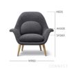 FREDERICIA（フレデリシア） / Swoon Lounge Petit Armchair（スウーンラウンジアームチェア） / Model 1770 / オーク材・オイル仕上げ / Hallingdal 180（ハリンダル）