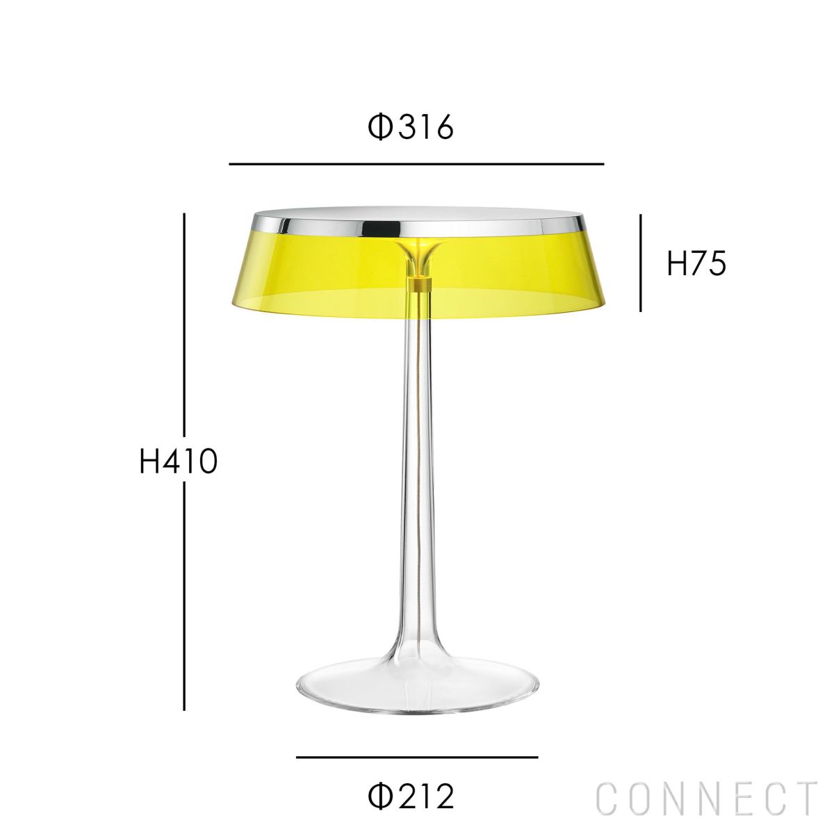 FLOS（フロス） / BON JOUR（ボンジュール） / クローム / イエロー / テーブルランプ