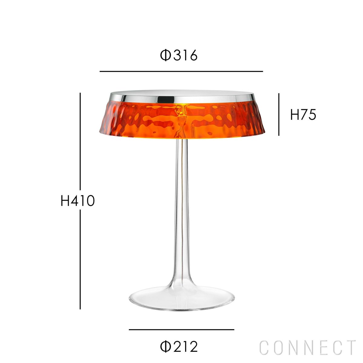 FLOS（フロス） / BON JOUR（ボンジュール） / クローム / アンバー / テーブルランプ