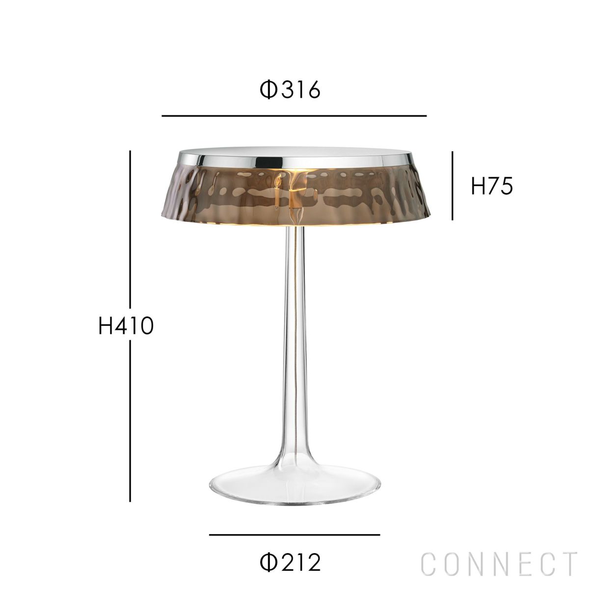 FLOS（フロス） / BON JOUR（ボンジュール） / クローム / スモーキーグレー / テーブルランプ