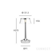 BON JOUR UNPLUGGED OPTIC（ボンジュール アンプラグド オプティック）/ クローム / クリア / テーブルランプ