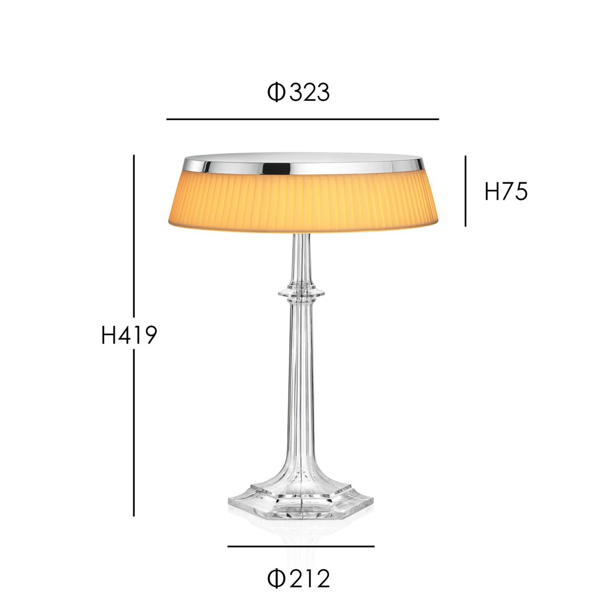 BON JOUR VERSAILLES（ボンジュール　ベルサイユ）/ クローム / ソフト / テーブルランプ