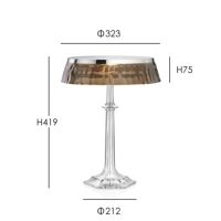 BON JOUR VERSAILLES（ボンジュール　ベルサイユ）/ クローム / スモーキーグレー / テーブルランプ