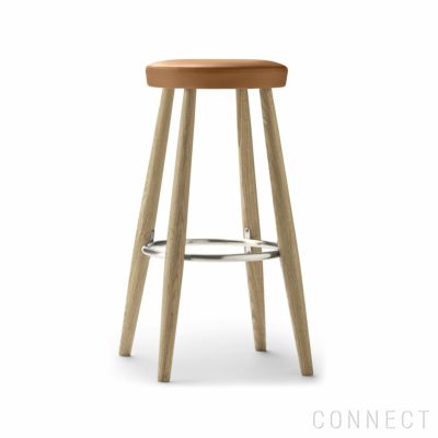 【DINING SET キャンペーン対象・pt10倍】CARL HANSEN & SON （カール・ハンセン＆サン） / CH56 / オーク材・ソープ仕上げ / ゴールデンブラウンレザー（Loke7050） / バースツール（High）
