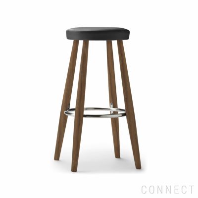 【DINING SET キャンペーン対象・pt10倍】CARL HANSEN & SON （カール・ハンセン＆サン） / CH56 / ウォルナット材・オイル仕上げ / ブラックレザー（Thor301） / バースツール（High）