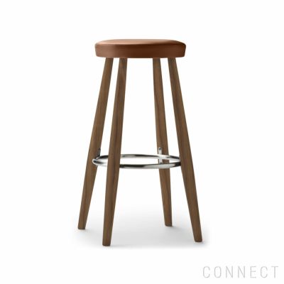 【DINING SET キャンペーン対象・pt10倍】CARL HANSEN & SON （カール・ハンセン＆サン） / CH56 / ウォルナット材・オイル仕上げ / ライトブラウンレザー（Thor307） / バースツール（High）