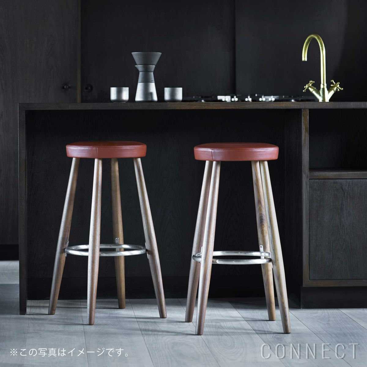 CARL HANSEN & SON （カール・ハンセン＆サン） / CH56 / ウォルナット材・オイル仕上げ / ライトブラウンレザー（Thor307） / バースツール（High）