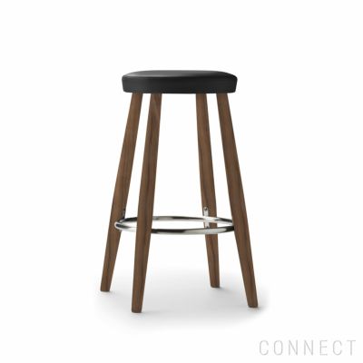 【DINING SET キャンペーン対象・pt10倍】CARL HANSEN & SON （カール・ハンセン＆サン） / CH58 / ウォルナット材・オイル仕上げ / ブラックレザー（Thor301） / バースツール（Low）