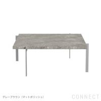 FRITZ HANSEN（フリッツ・ハンセン） / PK61 / 大理石（マットポリッシュ：グレーブラウン） / コーヒーテーブル / サテン仕上げステンレススチール / 80×80cm