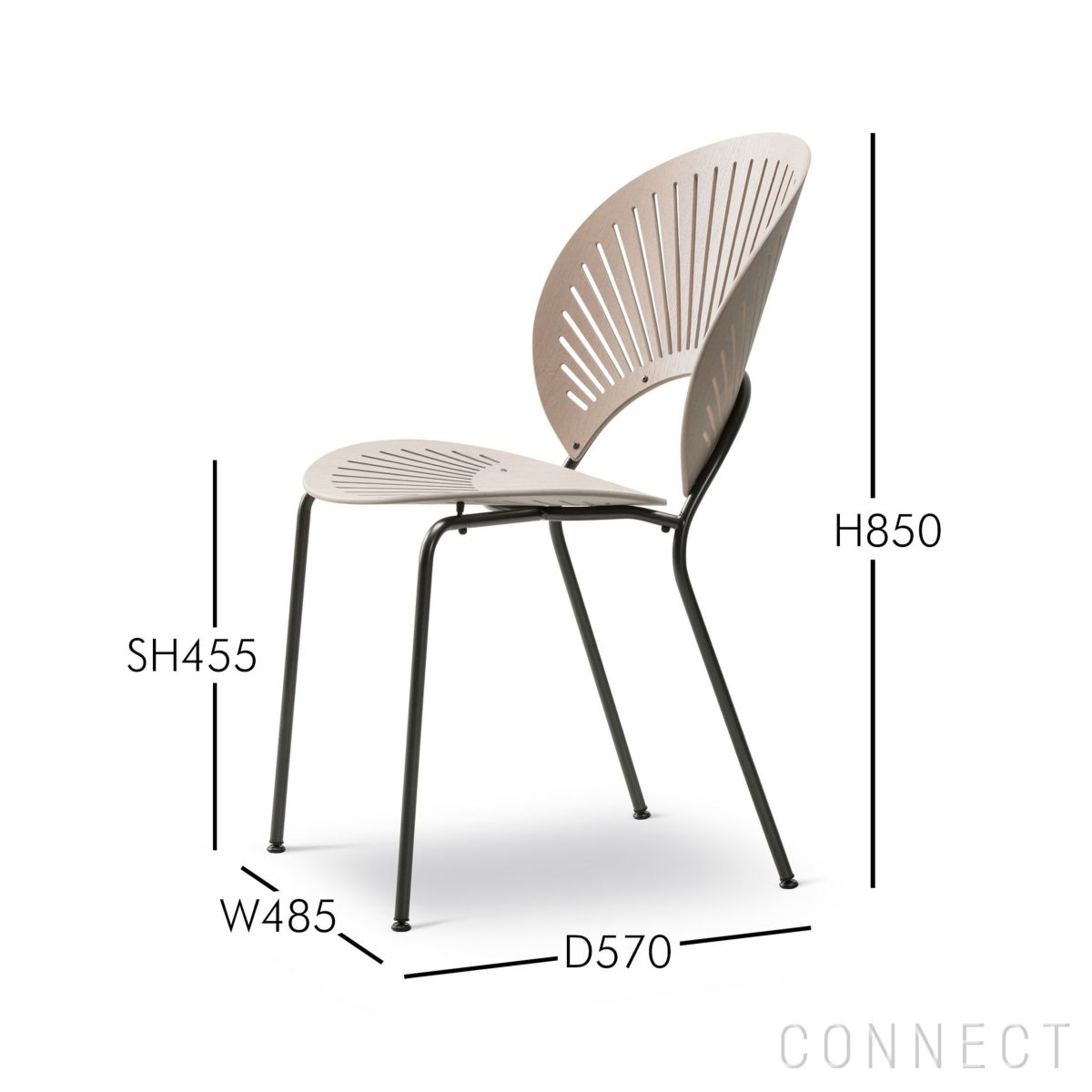 FREDERICIA（フレデリシア） / Trinidad Chair（トリニダードチェア） / Model 3398 / ライトグレー・ステイン仕上げ