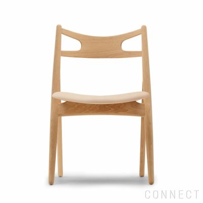 【DINING SET キャンペーン対象・pt10倍】CARL HANSEN & SON （カール・ハンセン＆サン） / CH29P SAWBUCK CHAIR（ソーバックチェア） / オーク材・オイル仕上げ / ナチュラルレザー（Sif 90） / ダイニングチェア