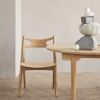 CARL HANSEN & SON （カール・ハンセン＆サン） / CH29P SAWBUCK CHAIR（ソーバックチェア） / オーク材・オイル仕上げ / ナチュラルレザー（Sif 90） / ダイニングチェア