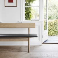 FREDERICIA（フレデリシア） / The Mogensen Bench（モーエンセン ベンチ） / Model 3171 / オーク材・ライトオイル仕上げ / レザー（Omni Black 301） / ベンチ