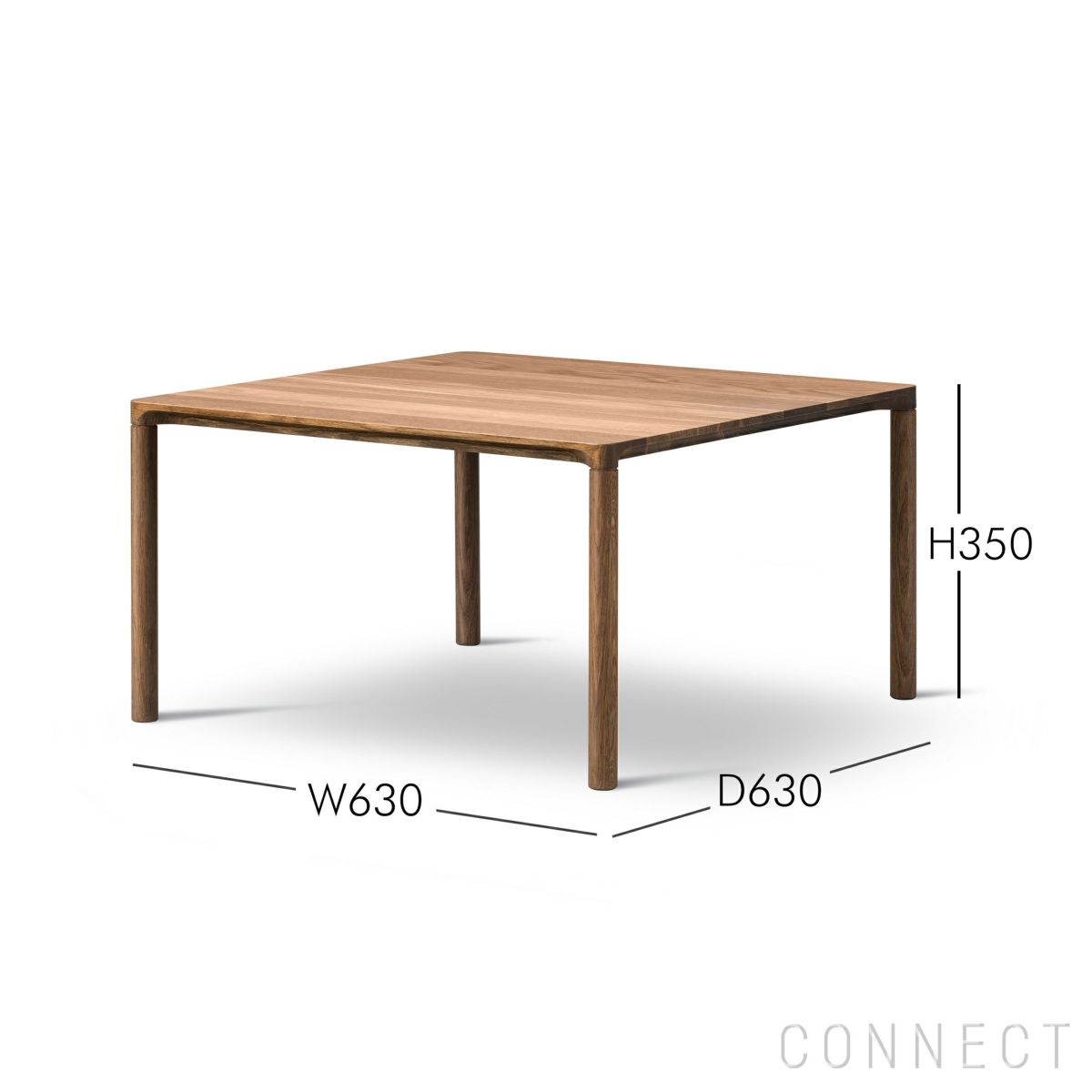 FREDERICIA（フレデリシア） / Piloti Wood Coffee Table（ピロッティウッドコーヒーテーブル） / Model 6725 / オーク材・ライトオイル仕上げ / 63×63
