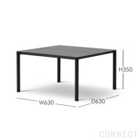 FREDERICIA（フレデリシア） / Piloti Wood Coffee Table（ピロッティウッドコーヒーテーブル） / Model 6725 / オーク材・ラッカー仕上げ / ブラック塗装 / 63×63