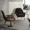 FREDERICIA（フレデリシア） / Swoon Lounge Armchair（スウーンラウンジアームチェア） / Model 1770 / オーク材・ラッカー仕上げ / Sunniva 132（スニバ）