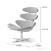 FREDERICIA（フレデリシア） / Corona Chair（コロナチェア） / Model 5000 / スチールベース / Hallingdal 110（ハリンダル） / ラウンジチェア
