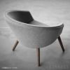 FREDERICIA（フレデリシア） / Ditzel Lounge Chair（ディッツェルラウンジチェア） / Model 2631 / ウォルナット材・ラッカー仕上げ / Hallingdal 130（ハリンダル）