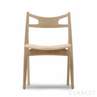 CARL HANSEN & SON （カール・ハンセン＆サン） / CH29P SAWBUCK CHAIR（ソーバックチェア） / オーク材・ソープ仕上げ / ナチュラルレザー（Sif 90） / ダイニングチェア