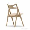 CARL HANSEN & SON （カール・ハンセン＆サン） / CH29P SAWBUCK CHAIR（ソーバックチェア） / オーク材・ソープ仕上げ / ナチュラルレザー（Sif 90） / ダイニングチェア