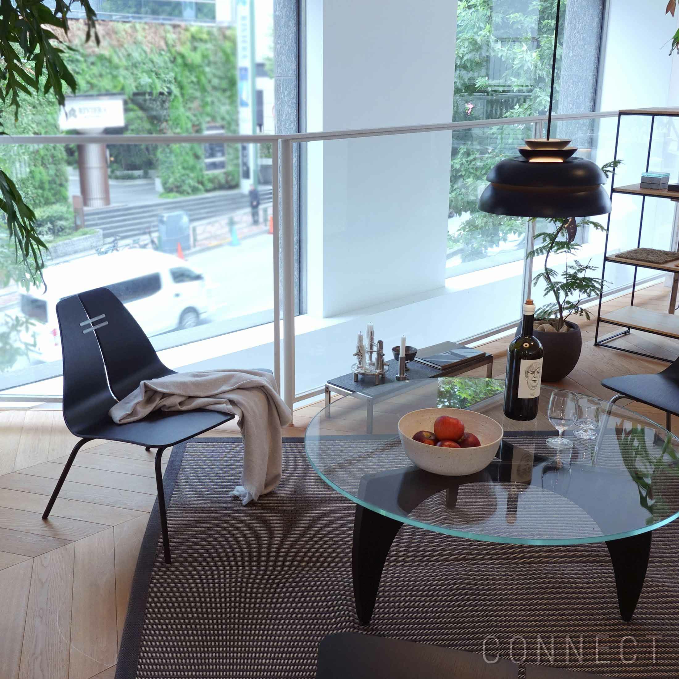 FRITZ HANSEN（フリッツ・ハンセン） / PK60（ピーケー60 ） / ブラックカラードアッシュ / コーヒーテーブル / ガラス天板 / Φ105cm