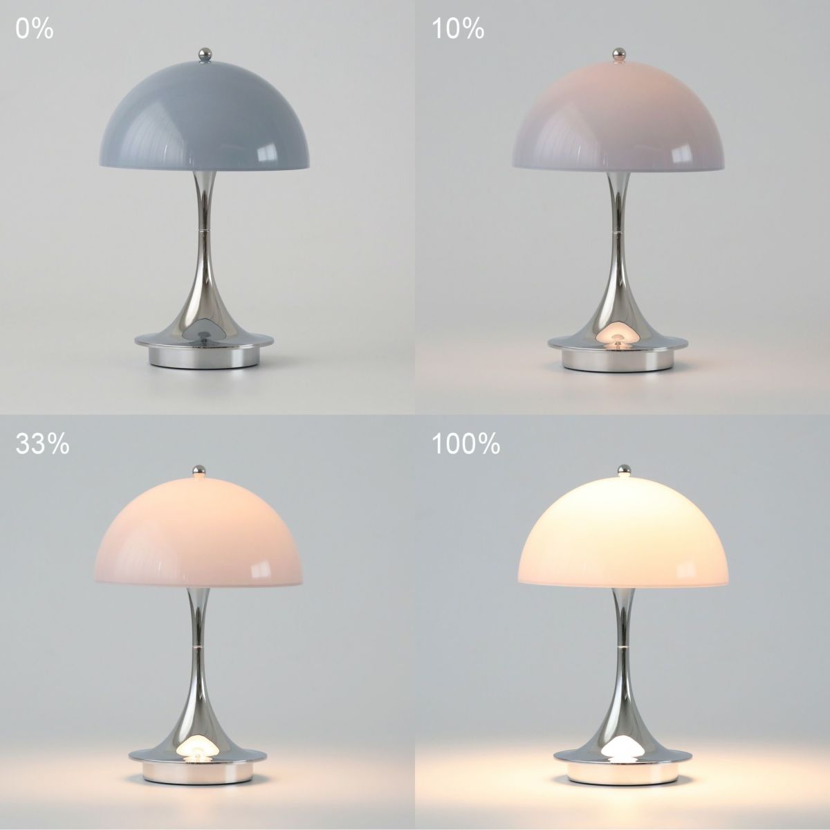 Louis Poulsen（ルイスポールセン） / Panthella 160 Portable V3（パンテラ 160 ポータブル） / オパール×クローム / 全2色 / テーブルランプ