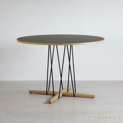 【DINING SET キャンペーン対象・pt10倍】CARL HANSEN & SON （カール・ハンセン＆サン） E020 / EMBRACE TABLE / オーク材・ソープ仕上げ・ブラックラミネート・ブラック脚 / φ110cm / ダイニングテーブル