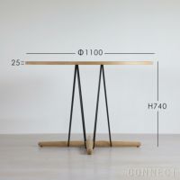 CARL HANSEN & SON （カール・ハンセン＆サン） E020 / EMBRACE TABLE / オーク材・ソープ仕上げ・ブラックラミネート・ブラック脚 / φ110cm / ダイニングテーブル