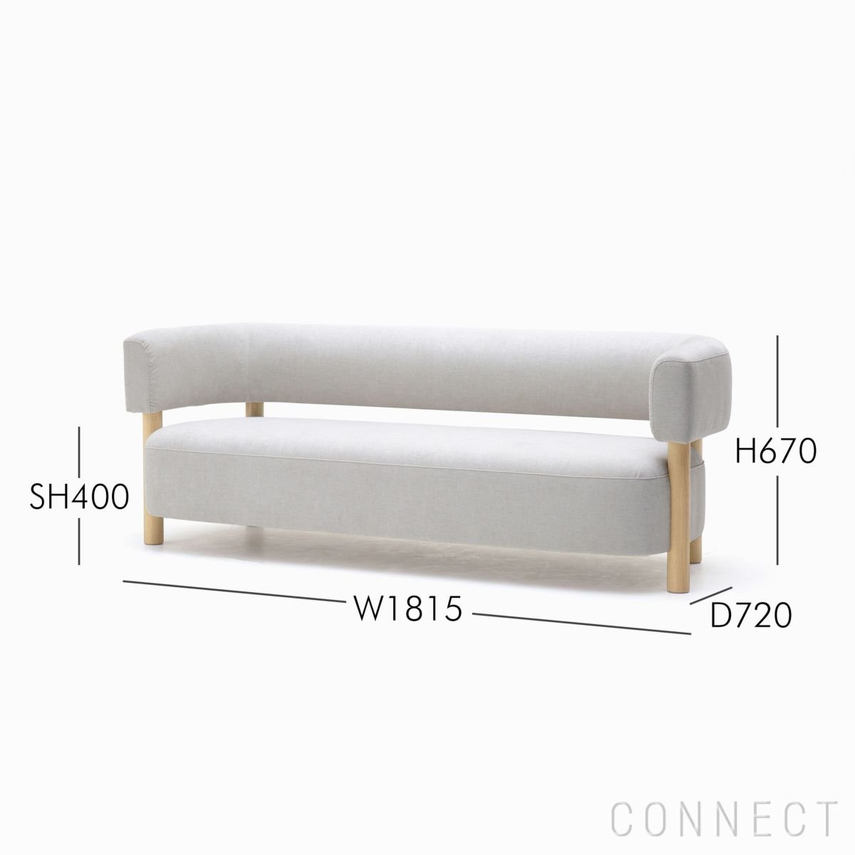 KARIMOKU CASE STUDY（カリモクケーススタディ） / NOTABENE N-S03 / ノームソファ / 2.5シーター / MOSS 019