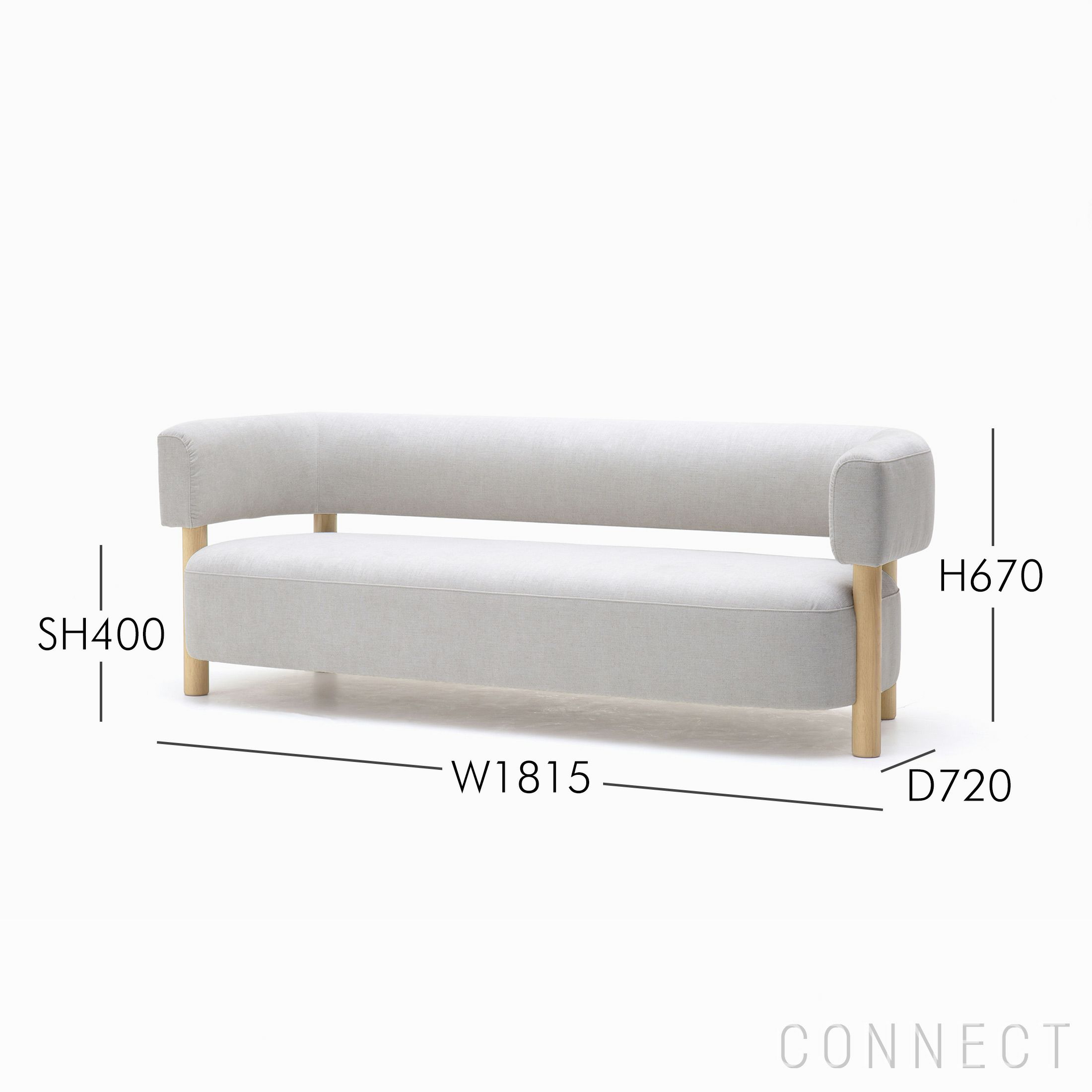 KARIMOKU CASE STUDY（カリモクケーススタディ） / NOTABENE N-S03 / ノームソファ / 2.5シーター / MOSS 019