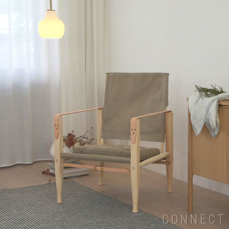 CARL HANSEN & SON （カール・ハンセン＆サン）/ KK47000 SAFARI CHAIR / アッシュ材・ホワイトオイル仕上げ / ナチュラルキャンバス