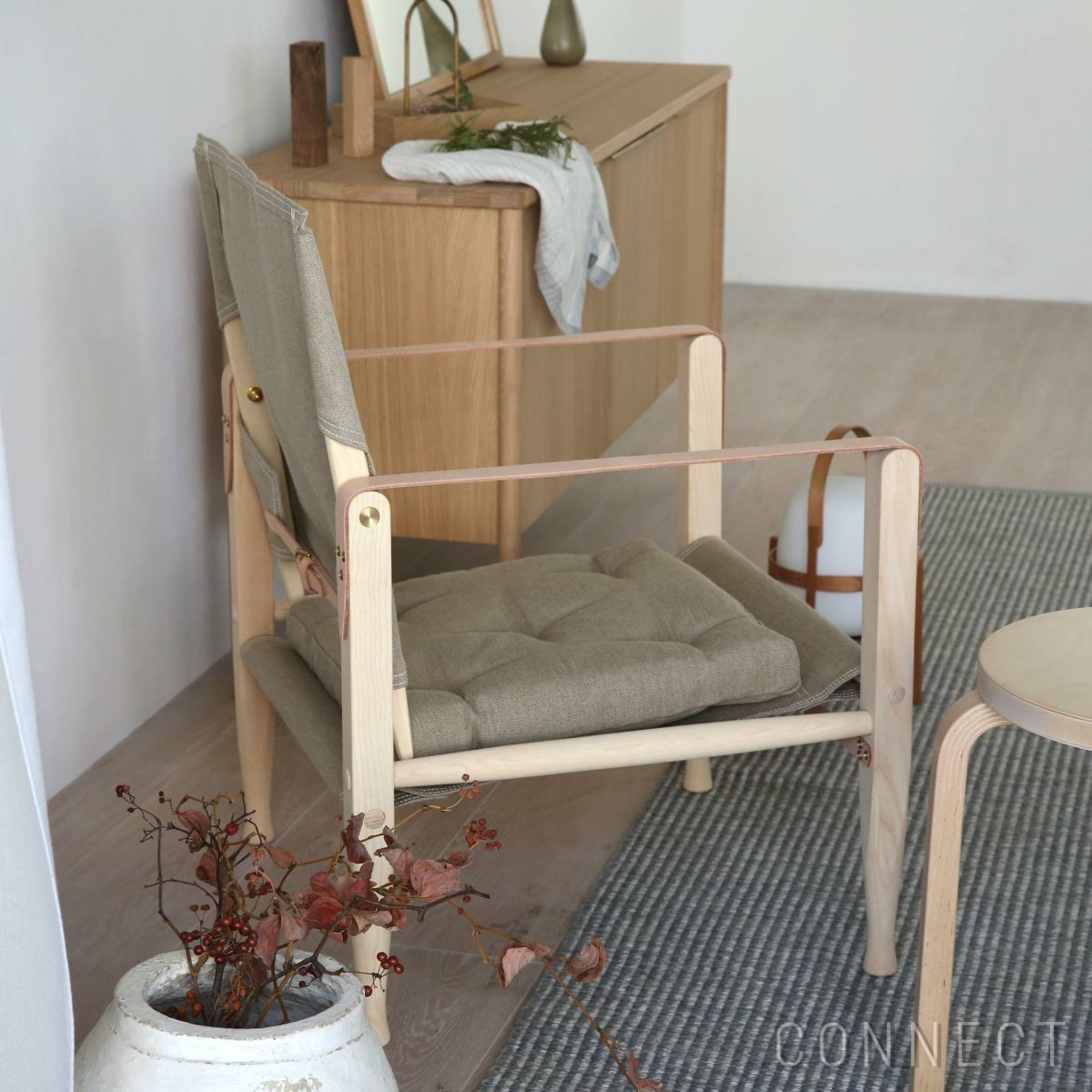 CARL HANSEN & SON （カール・ハンセン＆サン）/ KK47000 SAFARI CHAIR / アッシュ材・ホワイトオイル仕上げ / ナチュラルキャンバス