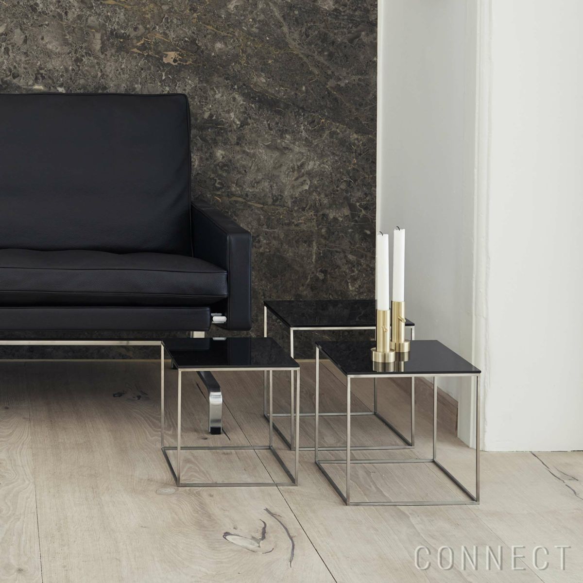 FRITZ HANSEN（フリッツ・ハンセン） / PK71 / ネストテーブル（3ピース） / ブラック / 28×28cm