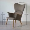 CARL HANSEN & SON（カール・ハンセン＆サン） / CH78 ラウンジチェア（復刻ママベア） / オーク材・オイル仕上げ・Fiord（フィヨルド）0271