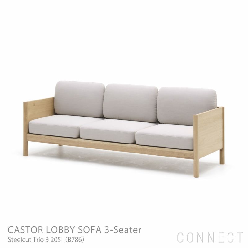 KARIMOKU NEW STANDARD（カリモク ニュースタンダード） / CASTOR LOBBY SOFA 3-SEATER（キャストールロビーソファ3シーター） / ピュアオーク / Steelcut Trio3 205（B786）