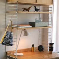 String（ストリング） / ストリング システム / キャビネット＋ワークデスク＋フロアパネル / H200×W80×D30 / オーク×ホワイト / 壁面収納