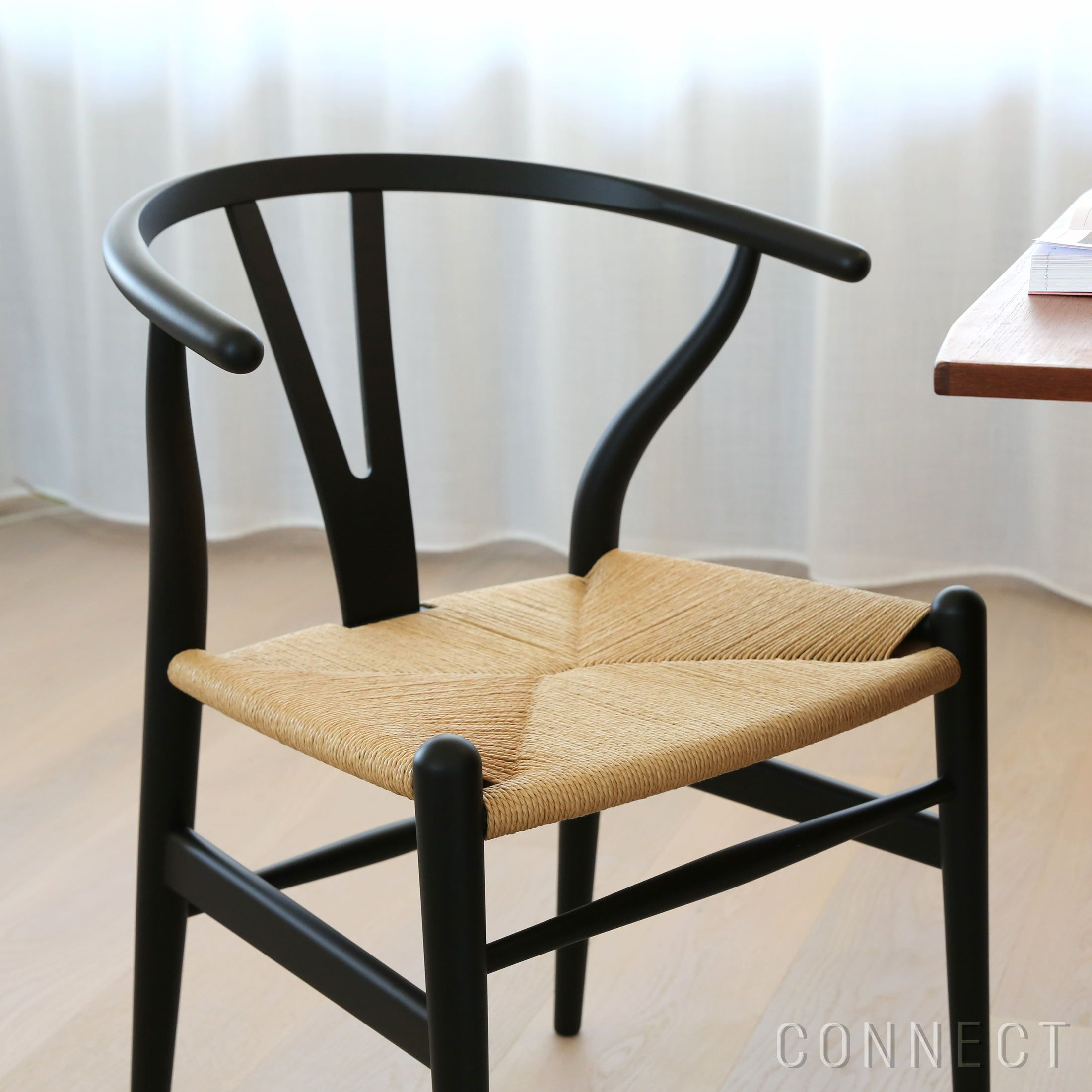 【ポイント10倍】CARL HANSEN & SON （カール・ハンセン＆サン） / CH24 SOFT / BLACK（ブラック） / Yチェアソフト（ワイチェア） ビーチ材・マットカラー / SH45cm