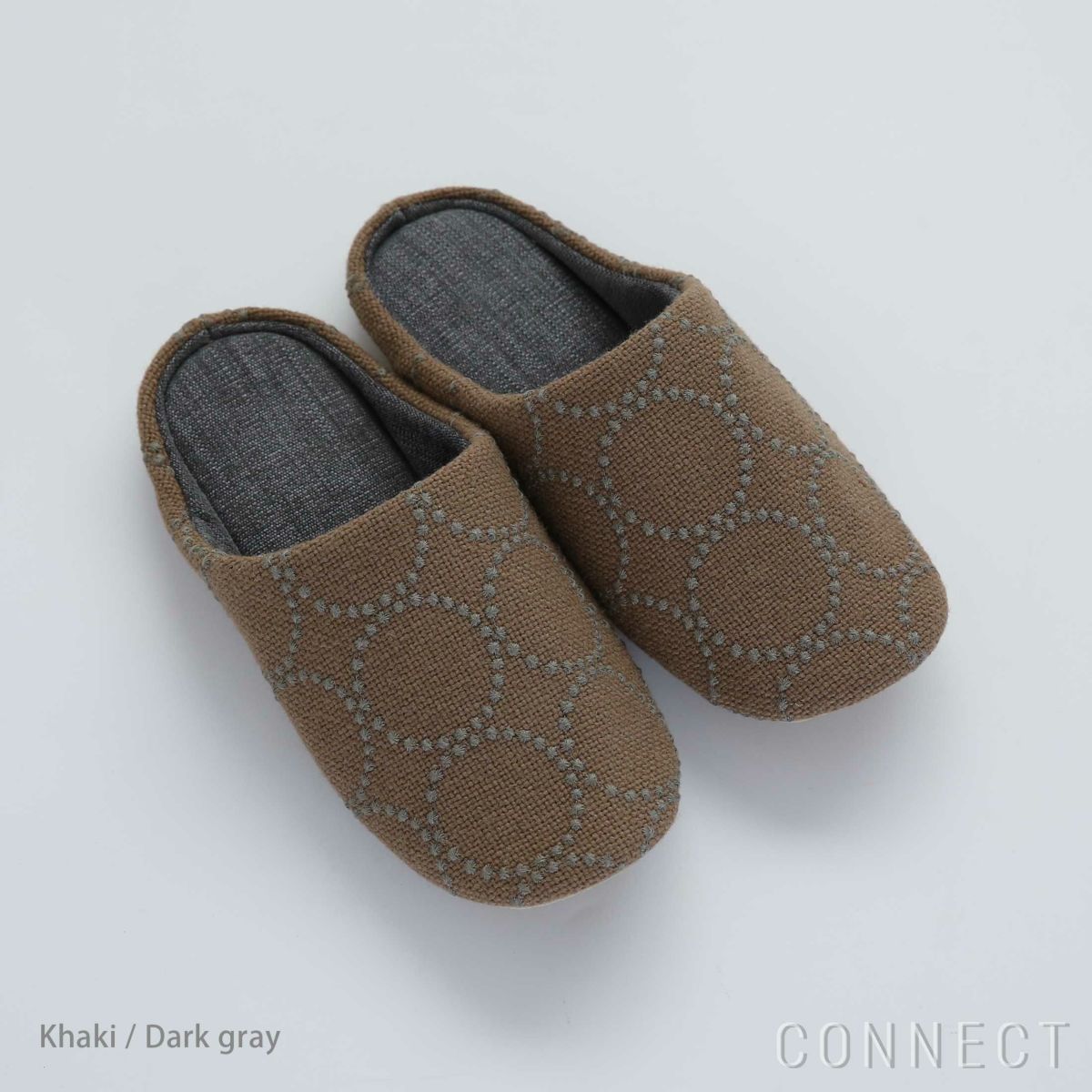 Kvadrat （クヴァドラ）/CONNECTオリジナルルームシューズ / Tambourine Hallingdal （タンバリンハリンダル）/ カーキ×ダークグレー