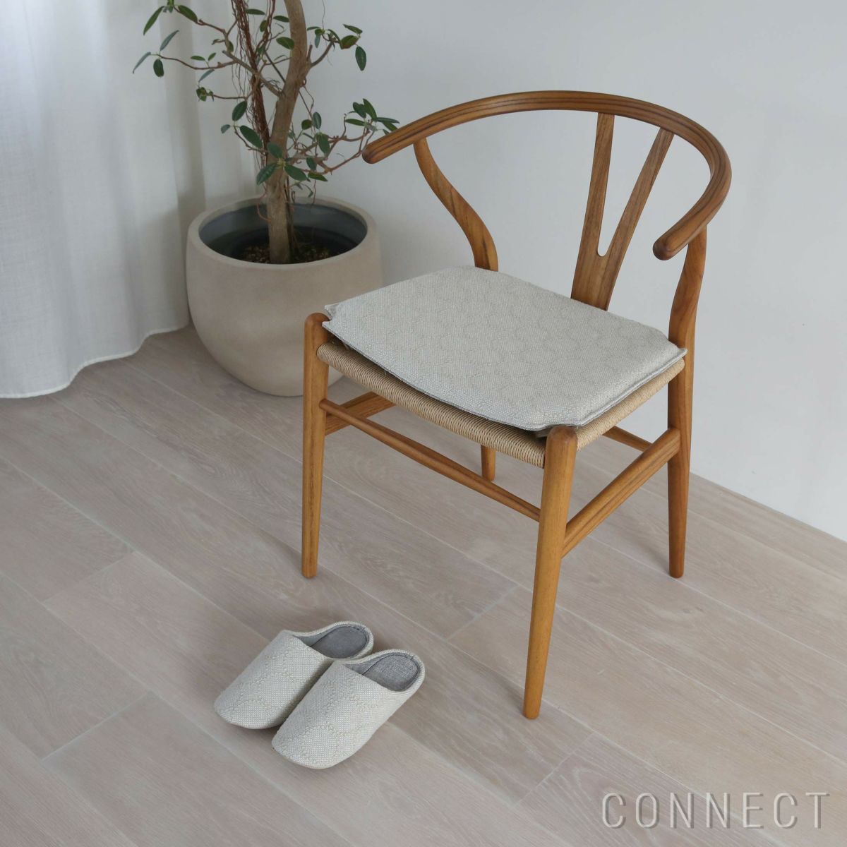 Kvadrat （クヴァドラ） / CONNECTオリジナルルームシューズ / Tambourine Hallingdal （タンバリンハリンダル） / ベージュ×ライトグレー