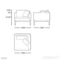 CARL HANSEN & SON （カール・ハンセン＆サン） / EMBRACE SOFA（エンブレイスソファ） / E310R / オーク材・オイル仕上げ / Fiord（フィヨルド） 251