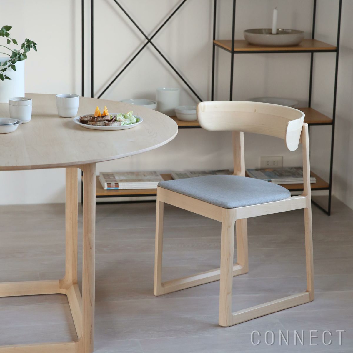 MARUNI COLLECTION（マルニコレクション） / EN（エン） / チェア（張座） / メープル材 / Remix#3329 ライトグレー123