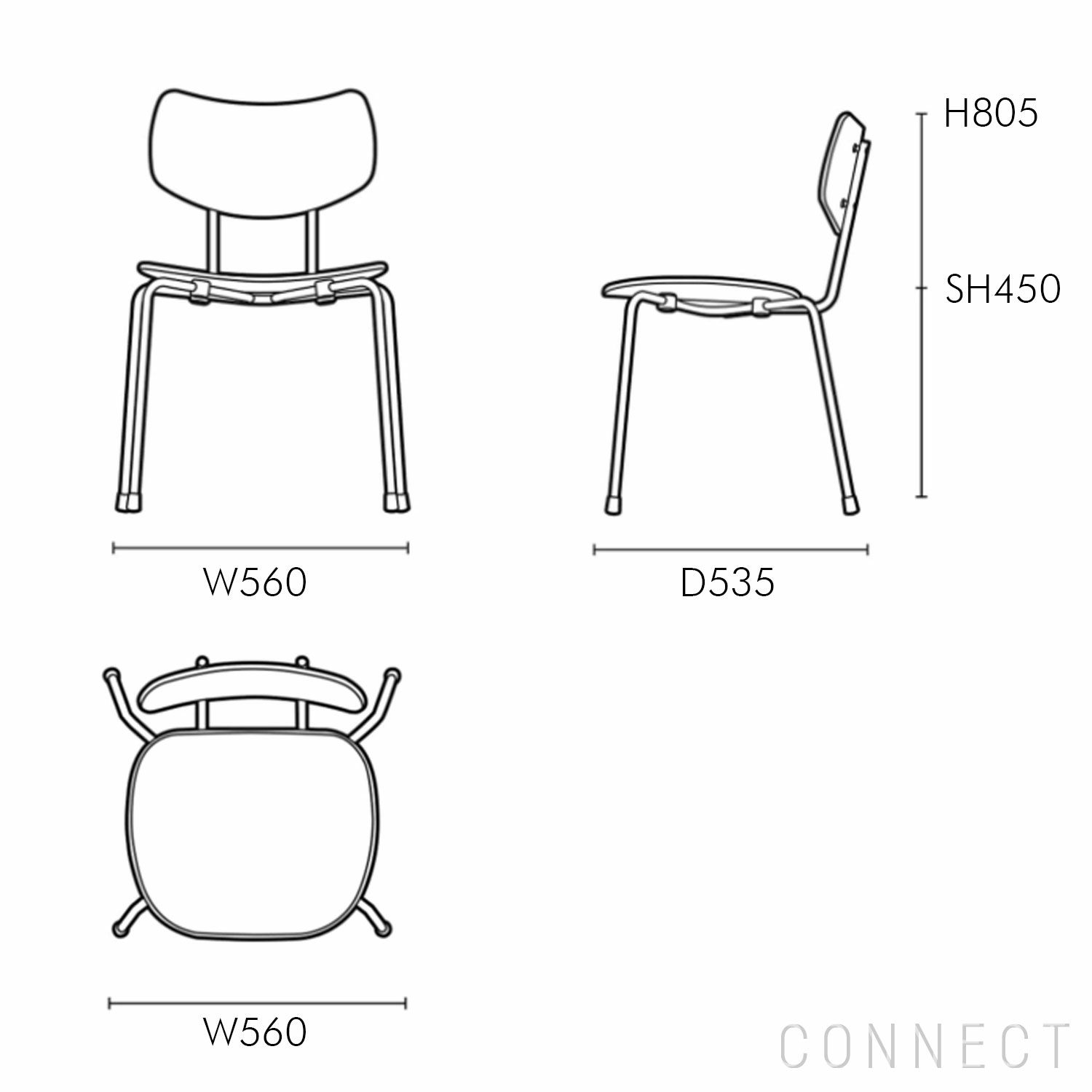 CARL HANSEN & SON（カール・ハンセン＆サン） / VLA26T VEGA CHAIR（ヴェガチェア） / オーク材・ブラック塗装 / ダイニングチェア