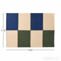 HAY（ヘイ） / ETHAN COOK FLAT WORKS（イーサン クック フラット ワークス） / ピーチグリーンチェック / 170×240cm / ラグ