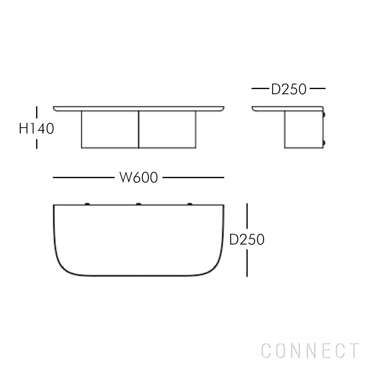 HAY（ヘイ） / KORPUS SHELF（コーパスシェルフ） / ブリックレッド / Mサイズ / 石膏ボードアンカー付き / ウォールシェルフ