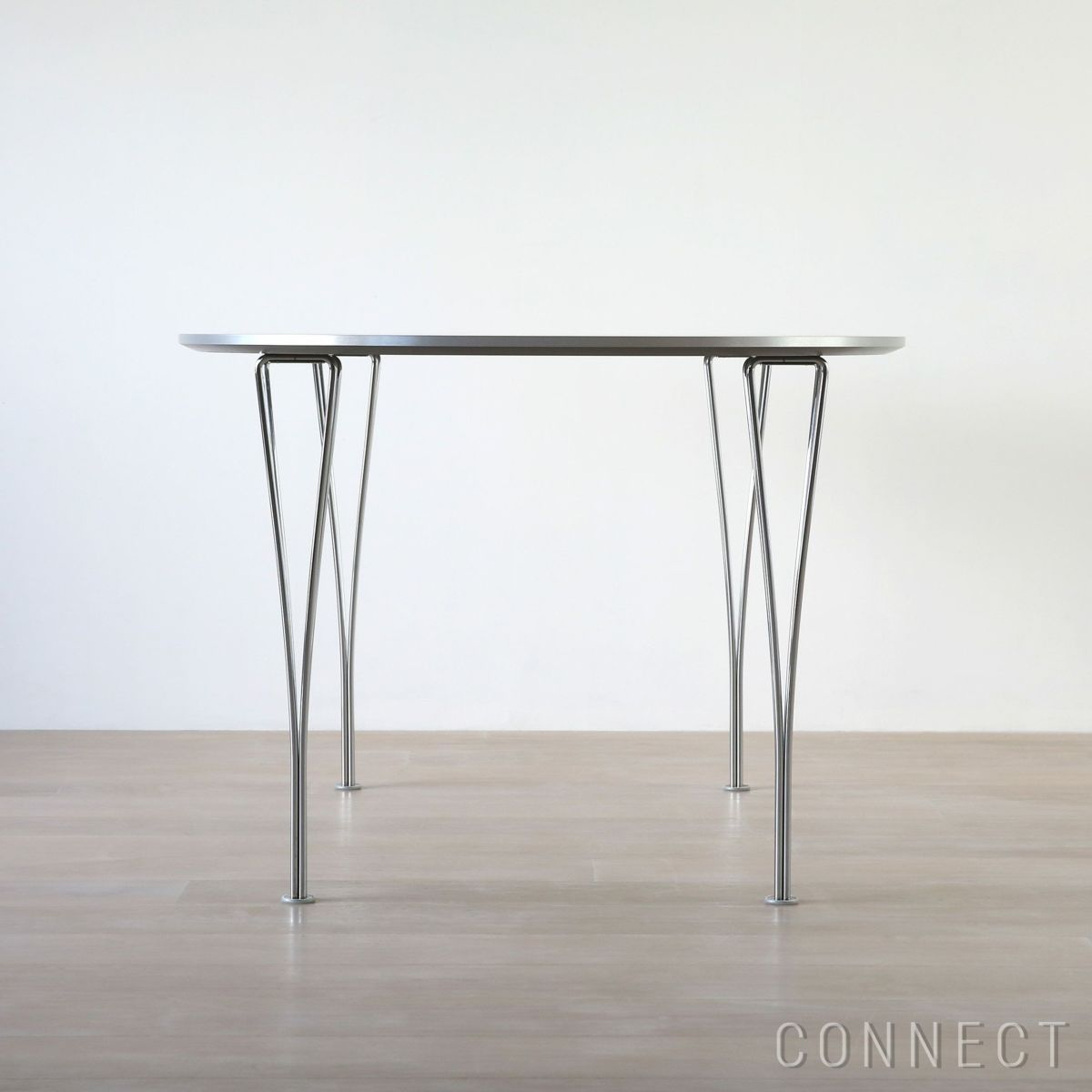 FRITZ HANSEN（フリッツ・ハンセン） / TABLE SERIES（テーブルシリーズ）B612 / スーパー楕円テーブル / グレー / クローム脚